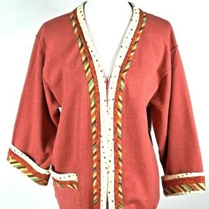 Twisted Sisters Open Front Cardigan Mixed Media